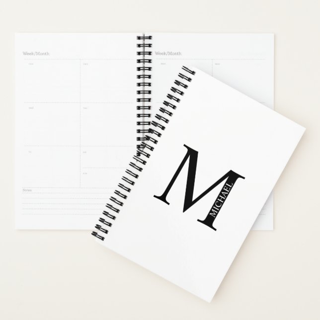 Personalized Monogram and Name Planner (Display)