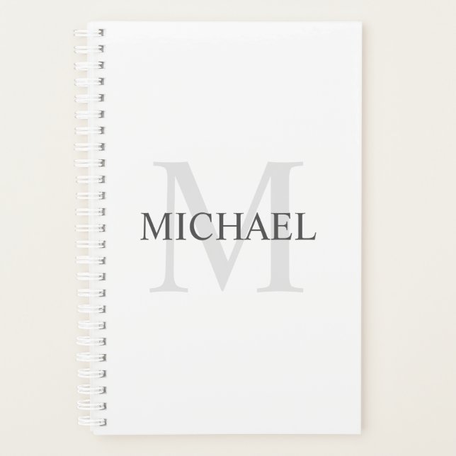 Personalized Monogram and Name Planner (Front)