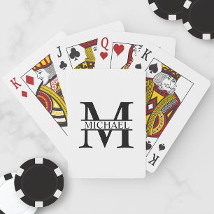 Personalized Monogram and Name Playing Cards