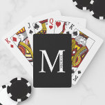 Personalized Monogram and Name Playing Cards<br><div class="desc">Personalized Monogram and Name Gift
features personalized monogram and name in classic serif font style.

Perfect as father's day gifts for dad,  gifts for groomsmen and for any special occasions.</div>