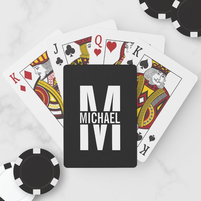 Personalized Monogram and Name Playing Cards (Creator Uploaded)