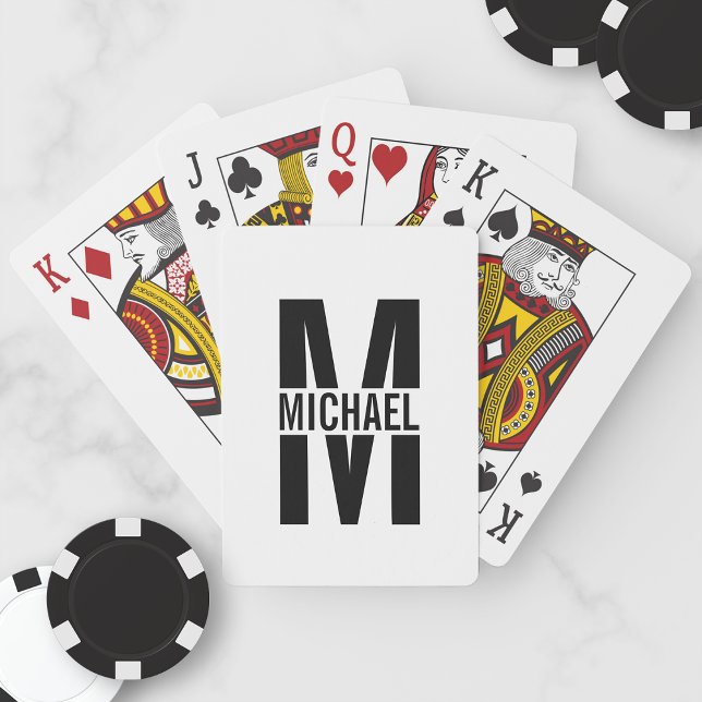 Personalized Monogram and Name Playing Cards (Creator Uploaded)