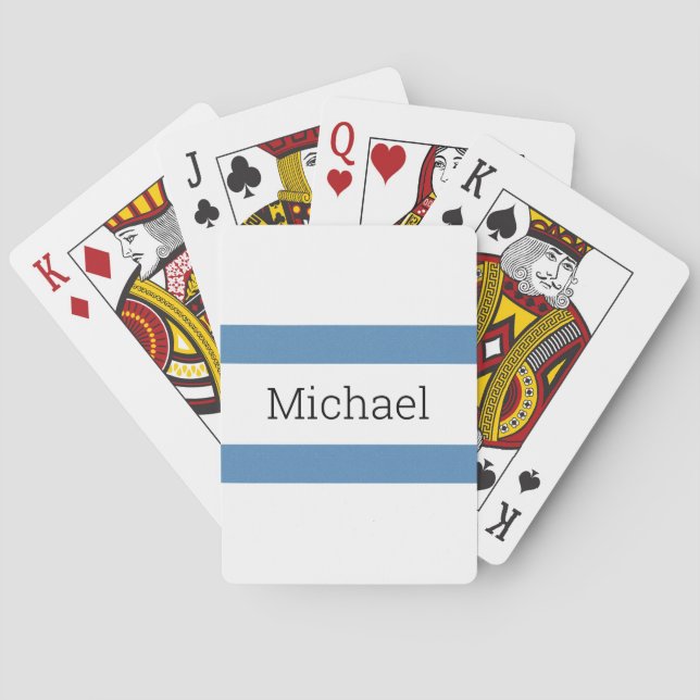Personalized Monogram and Name Playing Cards (Back)