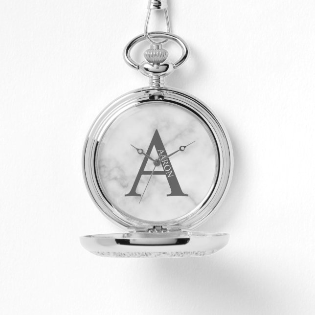 Personalized Monogram and Name Pocket Watch (Front)