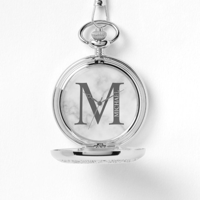 Personalized Monogram and Name Pocket Watch (Front)