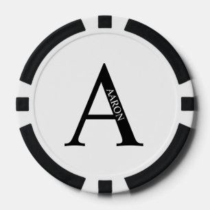 Personalized Monogram and Name Poker Chips