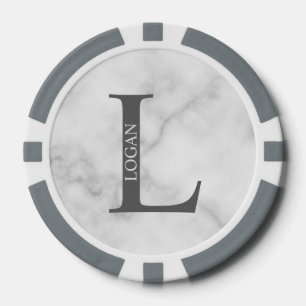 Personalized Monogram and Name Poker Chips