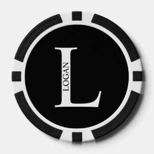 Personalized Monogram and Name Poker Chips