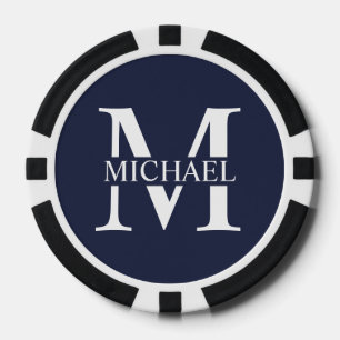 Personalized Monogram and Name Poker Chips