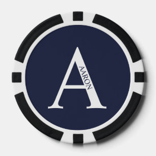Personalized Monogram and Name Poker Chips