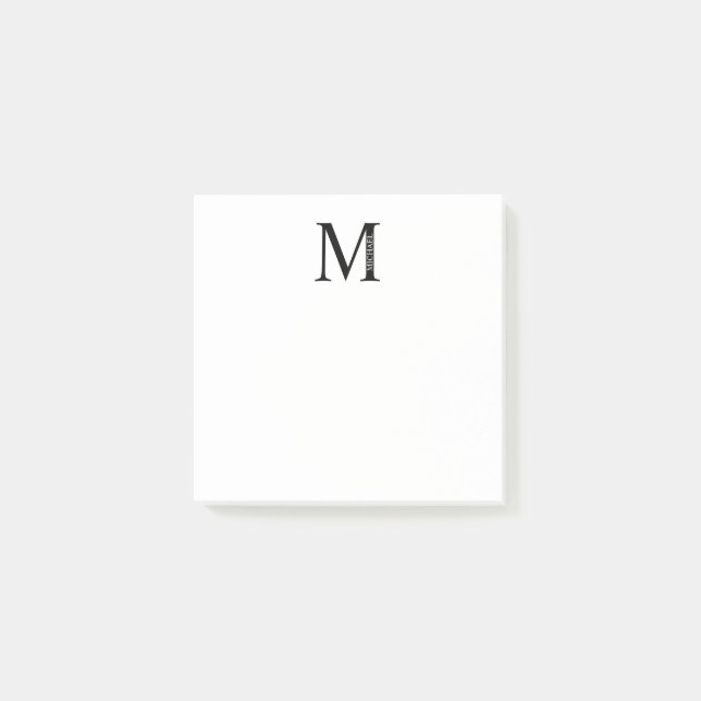 Personalized Monogram and Name Post-it Notes (Front)