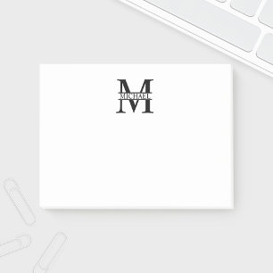 Personalized Monogram and Name Post-it Notes