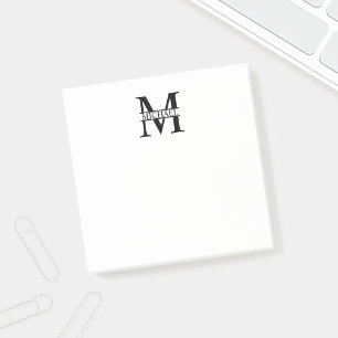 Personalized Monogram and Name Post-it Notes