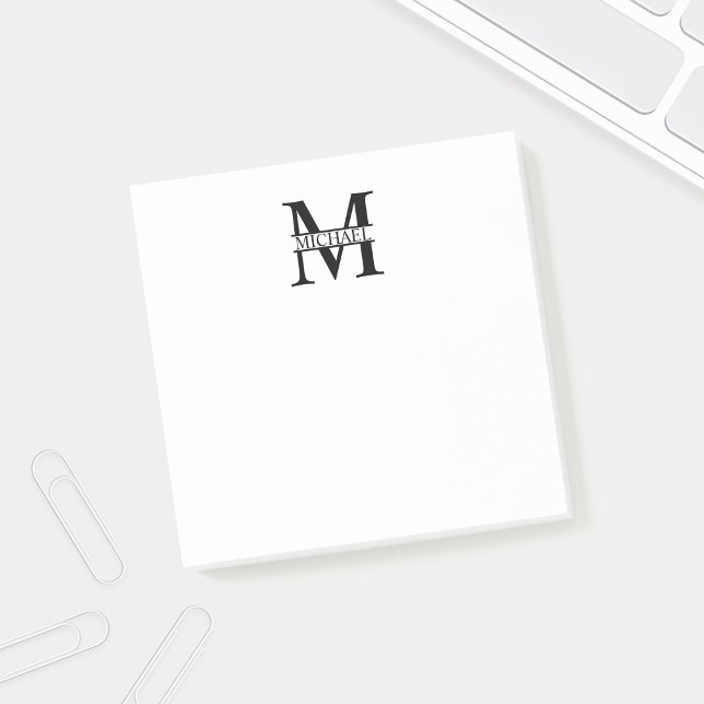 Personalized Monogram and Name Post-it Notes (Creator Uploaded)