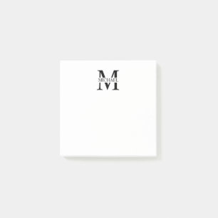 Personalized Monogram and Name Post-it Notes