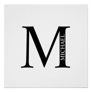 Personalized Monogram and Name Poster