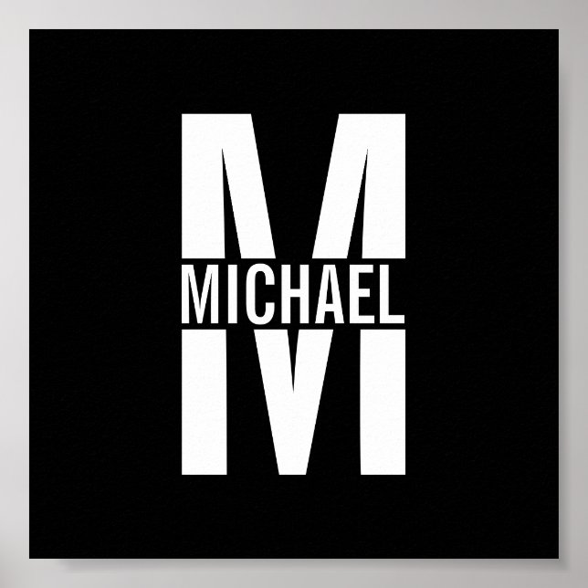 Personalized Monogram and Name Poster (Front)