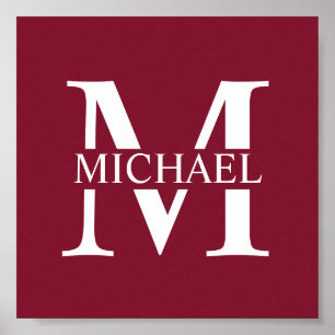 Personalized Monogram and Name Poster