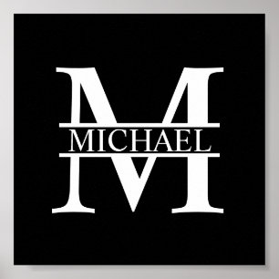 Personalized Monogram and Name Poster