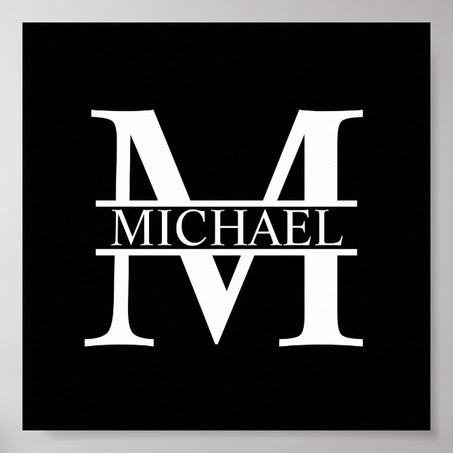 Personalized Monogram and Name Poster (Front)