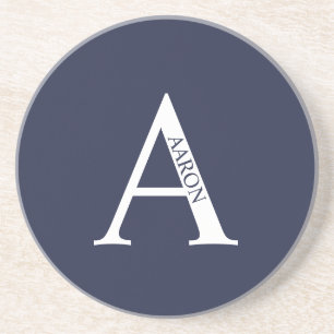 Personalized Monogram and Name Sandstone Coaster