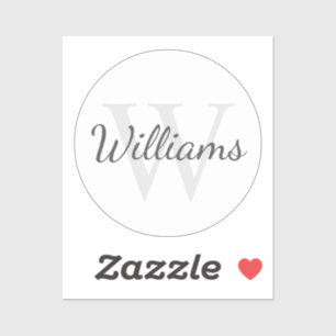 Personalized Monogram and Name Sticker