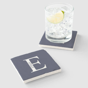 Personalized Monogram and Name Stone Coaster