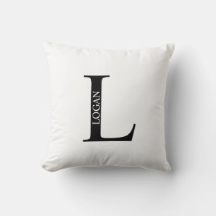 Personalized Monogram and Name Throw Pillow