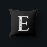 Personalized Monogram and Name Throw Pillow<br><div class="desc">Personalized Monogram and Name Gift
features personalized monogram and name in classic serif font style.

Perfect as home decors,  housewarming gifts,  holiday gifts for family,  newlyweds and more.</div>