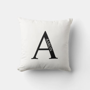 Personalized Monogram and Name Throw Pillow