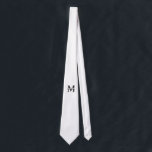 Personalized Monogram and Name Tie<br><div class="desc">Personalized Monogram and Name Gifts
featuring personalized monogram and name in classic serif font style.

Perfect as father's day gifts for dad,  gifts for grandfather,  husband,  groom,  best man,  groomsmen and more.</div>