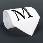 Personalized Monogram and Name Tie<br><div class="desc">Personalized Monogram and Name Gift
features personalized monogram and name in classic serif font style.
Perfect as father's day gifts for dad, gifts for groomsmen and for any special occasions.</div>