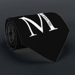 Personalized Monogram and Name Tie<br><div class="desc">Personalized Monogram and Name Gift
features personalized monogram and name in classic serif font style.

Perfect as father's day gifts for dad,  gifts for groomsmen and for any special occasions.</div>