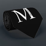 Personalized Monogram and Name Tie<br><div class="desc">Personalized Monogram and Name Gift
features personalized monogram and name in classic serif font style.

Perfect as father's day gifts for dad,  gifts for groomsmen and for any special occasions.</div>