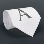 Personalized Monogram and Name Tie<br><div class="desc">Personalized Monogram and Name Gift
features personalized monogram and name in classic serif font style.

Perfect as father's day gifts for dad,  gifts for groomsmen and for any special occasions.</div>