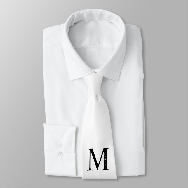 Personalized Monogram and Name Tie (Tied)