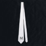 Personalized Monogram and Name Tie<br><div class="desc">Personalized Monogram and Name Gifts
featuring personalized monogram and name in classic serif font style.

Perfect as father's day gifts for dad,  gifts for grandfather,  husband,  groom,  best man,  groomsmen and more.</div>