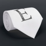 Personalized Monogram and Name Tie<br><div class="desc">Personalized Monogram and Name Gift
features personalized monogram and name in classic serif font style.
Perfect as father's day gifts for dad, gifts for groomsmen and for any special occasions.</div>
