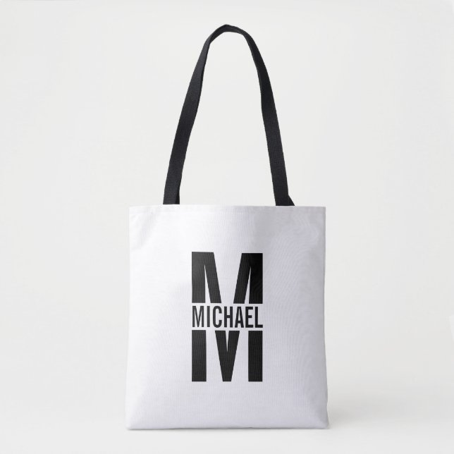 Personalized Monogram and Name Tote Bag (Front)
