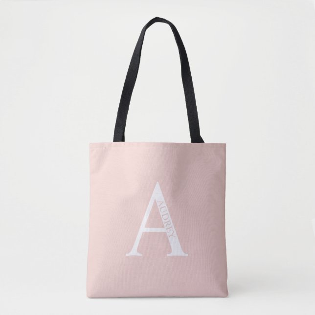 Personalized Monogram and Name Tote Bag (Front)