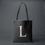 Personalized Monogram and Name Tote Bag<br><div class="desc">Personalized Monogram and Name Gift
features personalized monogram and name in classic serif font style.</div>