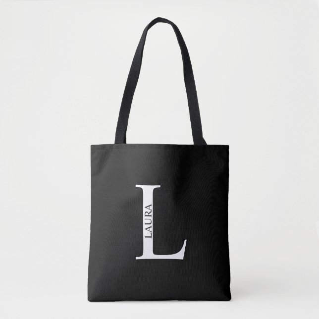 Personalized Monogram and Name Tote Bag (Front)
