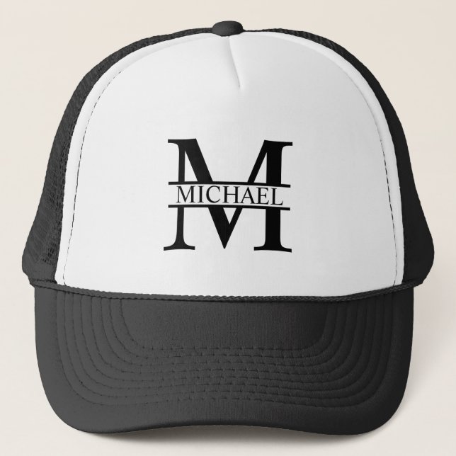 Personalized Monogram and Name Trucker Hat (Front)