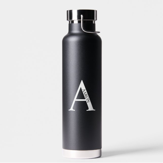 Personalized Monogram and Name Water Bottle (Left)