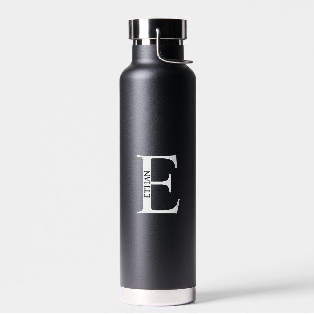 Personalized Monogram and Name Water Bottle (Left)