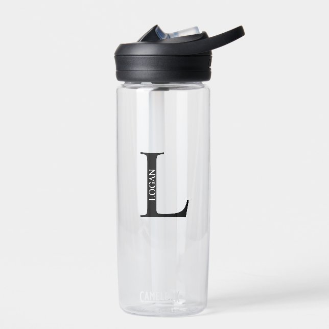 Personalized Monogram and Name Water Bottle (Left)