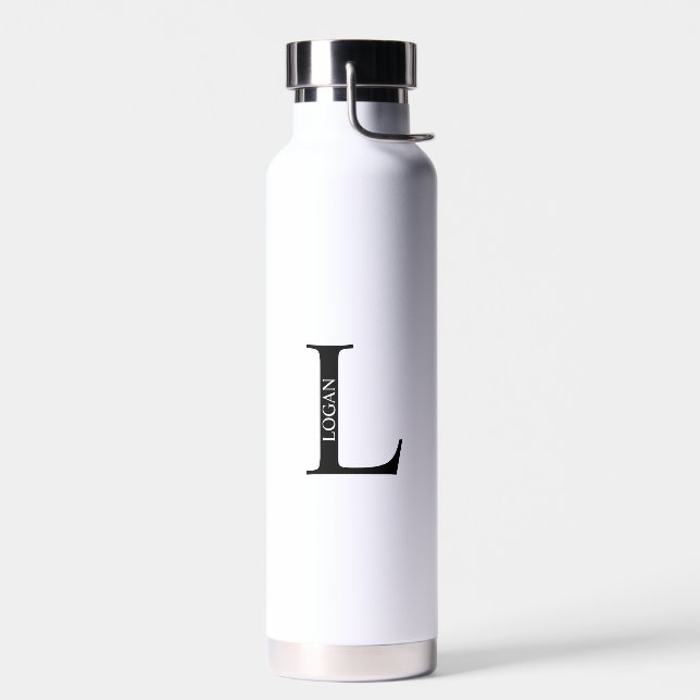 Personalized Monogram and Name Water Bottle (Left)