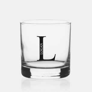 Personalized Monogram and Name Whiskey Glass