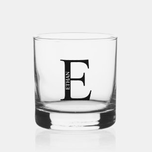 Personalized Monogram and Name Whiskey Glass