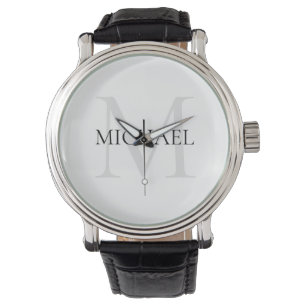 Personalized Monogram and Name White Watch